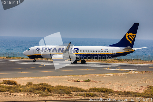 Image of ARECIFE, SPAIN - APRIL, 16 2017: Boeing 737-800 of AYANAIR with 