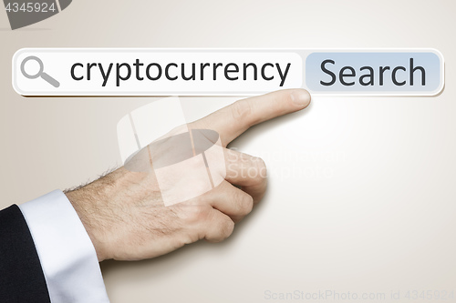 Image of web search for cryptocurrency