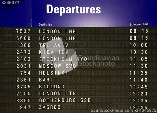 Image of Airport Schedule Board