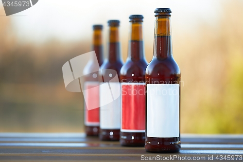 Image of Beer bottles on a table