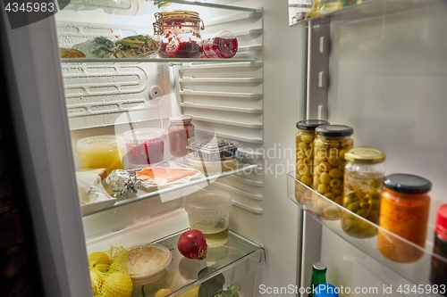 Image of Refrigerator door open