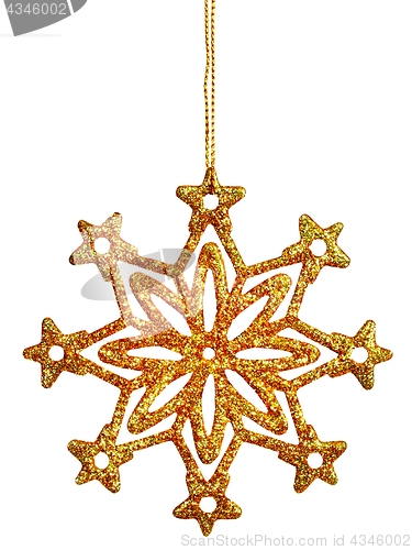 Image of Christmas snowflake on white