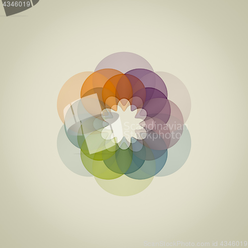Image of abstract stylish colorful flower