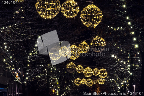 Image of Illuminated Streets on Christmas