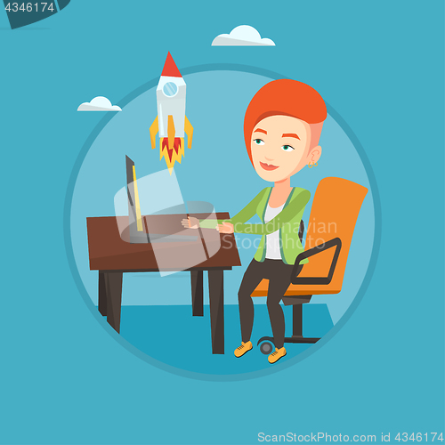 Image of Business start up vector illustration.