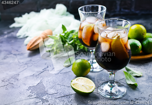 Image of drink with limes