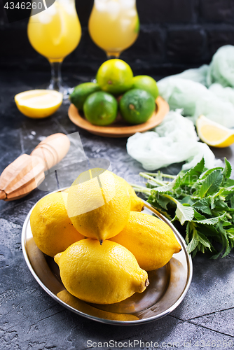 Image of lemons with mint