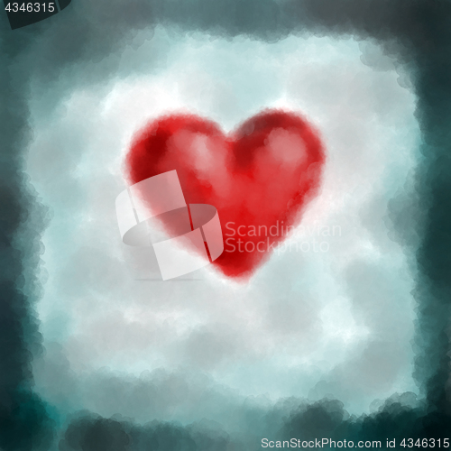Image of digital painted heart