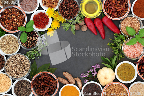 Image of Herb and Spice Background  Border