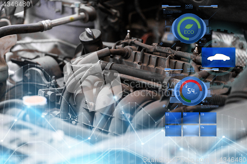 Image of car engine close up