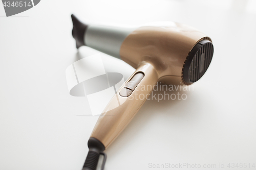 Image of hairdryer on white background