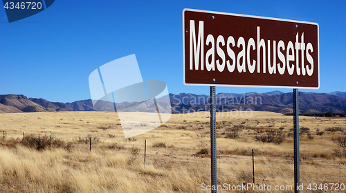 Image of Massachusetts brown road sign