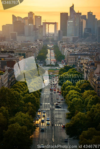 Image of La Defense in evening