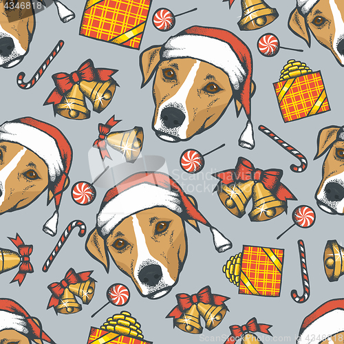 Image of Year of the dog vector seamless pattern