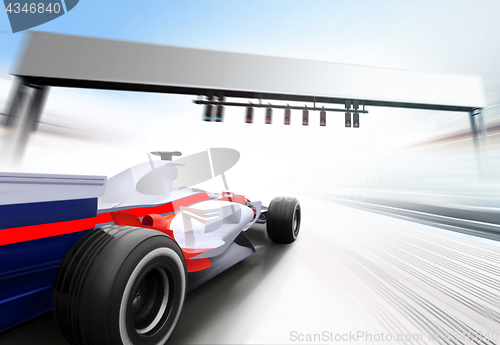 Image of 3D illustration of formula one car