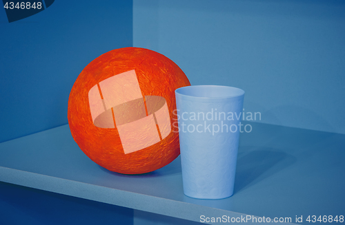 Image of Abstract Composition With Orange Ball