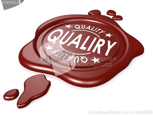 Image of Quality red wax seal isolated