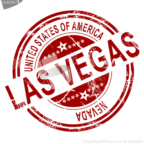 Image of Las Vegas stamp with white background