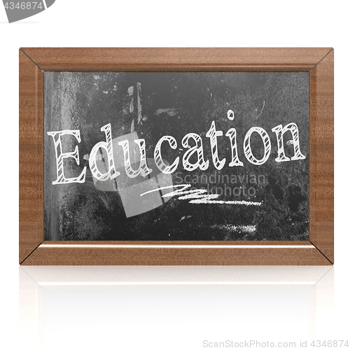 Image of Education text written on blackboard