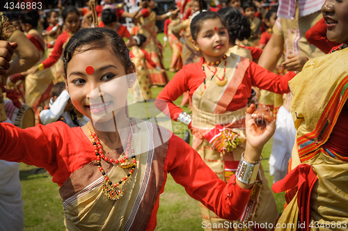 Image of Dances at Bihu festival in Assam