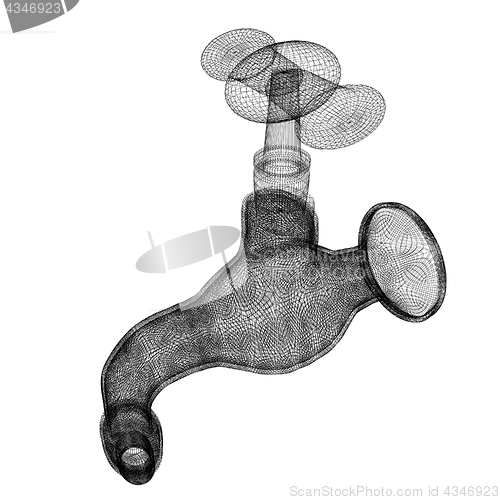Image of Water tap. 3d illustration