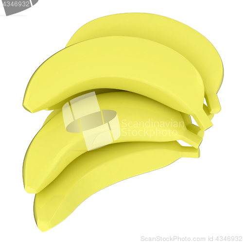 Image of bananas. 3d illustration