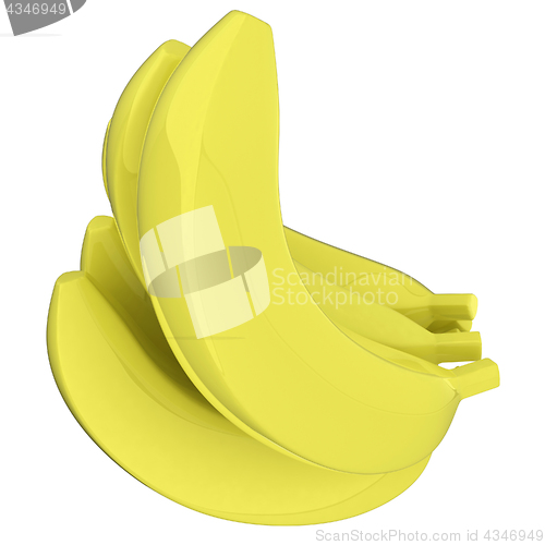 Image of bananas. 3d illustration