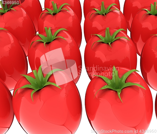 Image of tomato. 3d illustration