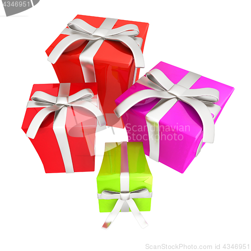 Image of Gift boxes. 3d illustration