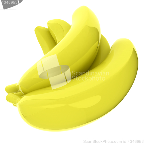 Image of bananas. 3d illustration