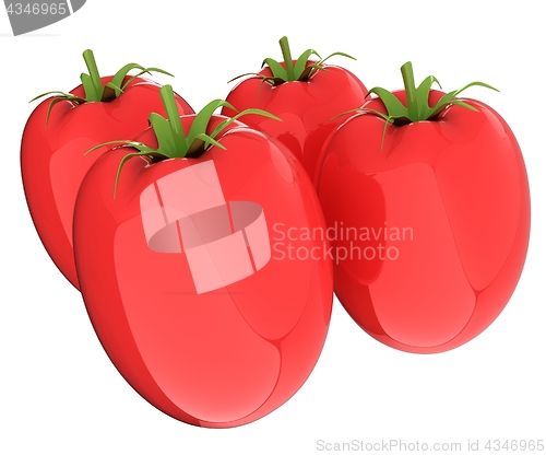 Image of tomato. 3d illustration