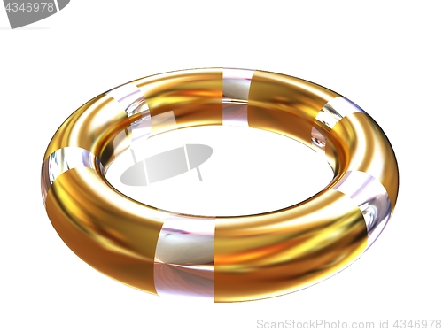 Image of blank pool ring isolated on white background. 3d illustration