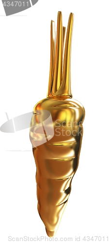 Image of Gold Carrot. 3d illustration