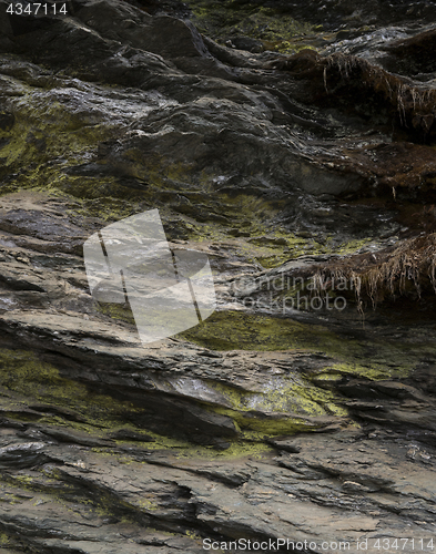 Image of Rocks and stones texture or pattern with moss