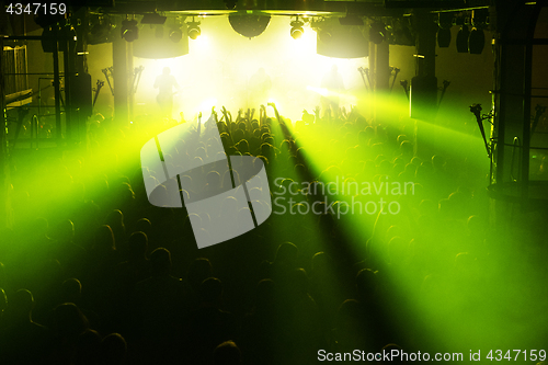 Image of Rock concert crowd