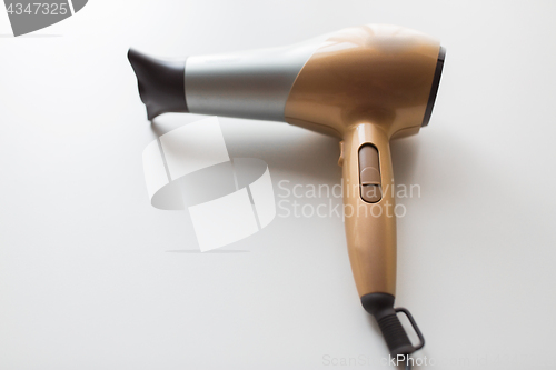 Image of hairdryer on white background