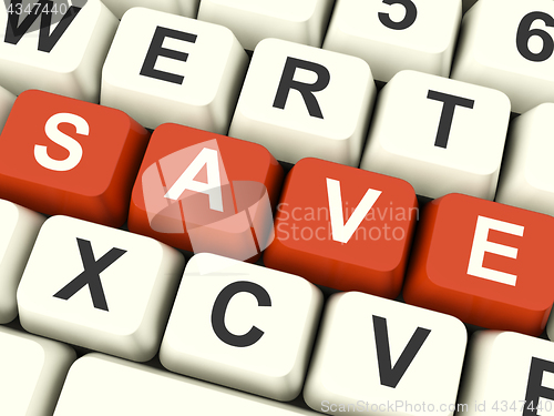 Image of Save Computer Keys As Symbol For Discounts Or Promotion