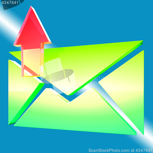 Image of Envelope Symbol Shows Email Outbox