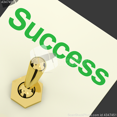 Image of Switch With Success Text As Symbol Of Winning And Victory