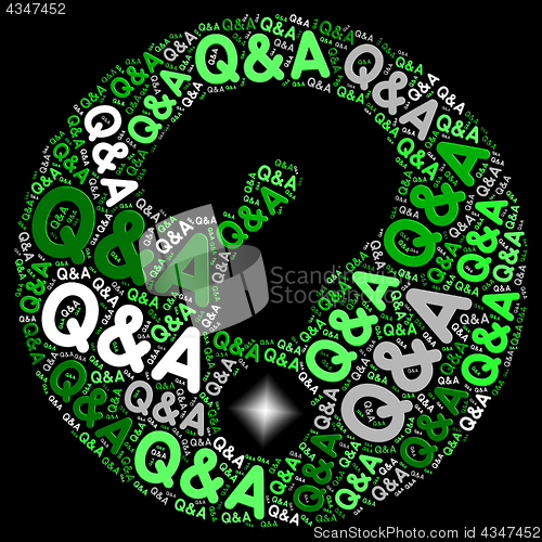 Image of Q&A Question Mark Indicates Questions And Answers Responding
