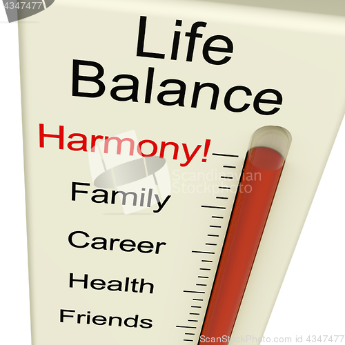 Image of Life Balance Harmony Meter Shows Lifestyle And Job Desires