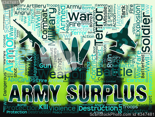 Image of Army Surplus Means Armed Force And Clothing