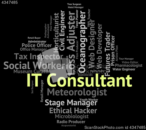Image of It Consultant Indicates Information Technology And Advisers