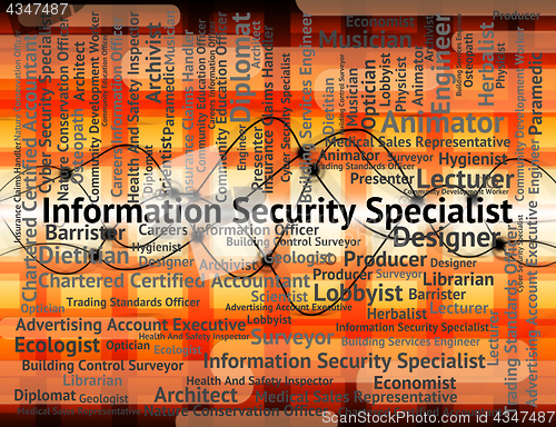 Image of Information Security Specialist Indicates Skilled Person And Occ