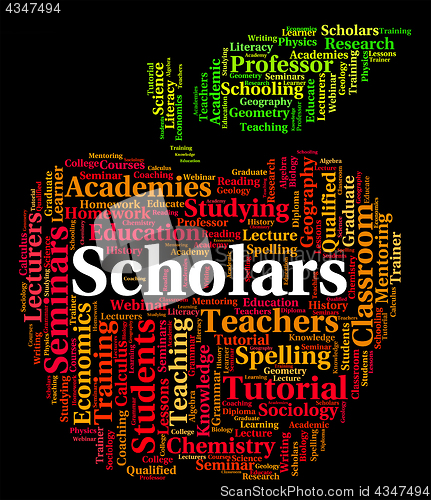 Image of Scholars Word Shows Learned Person And Academic