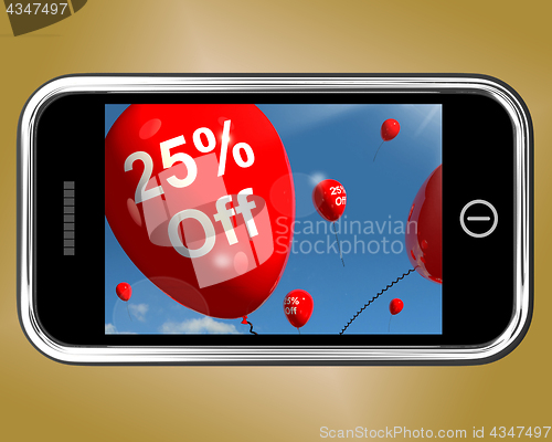 Image of Mobile With 25% Off Sale Discount Balloon