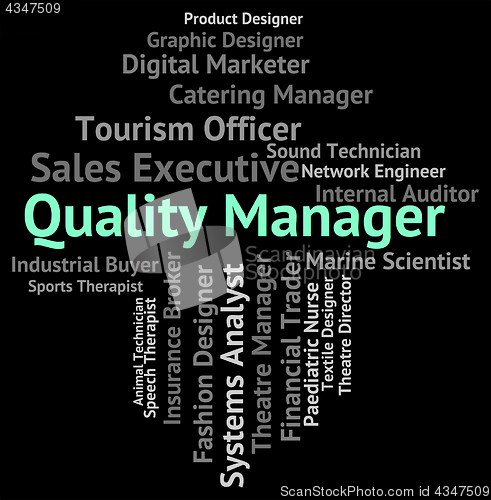 Image of Quality Manager Shows Satisfied Text And Chief