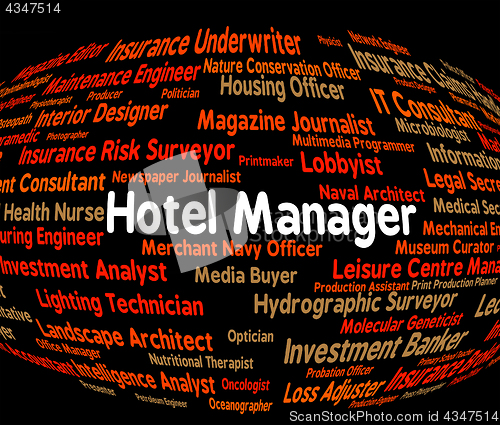 Image of Hotel Manager Shows Place To Stay And Administrator