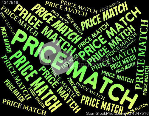 Image of Price Match Represents Expense Beaten And Rate