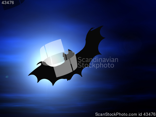 Image of Halloween background, flying bats